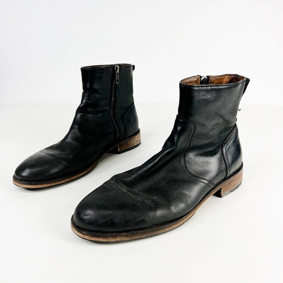 Blake McKay mens black leather ankle boot Size 8.5